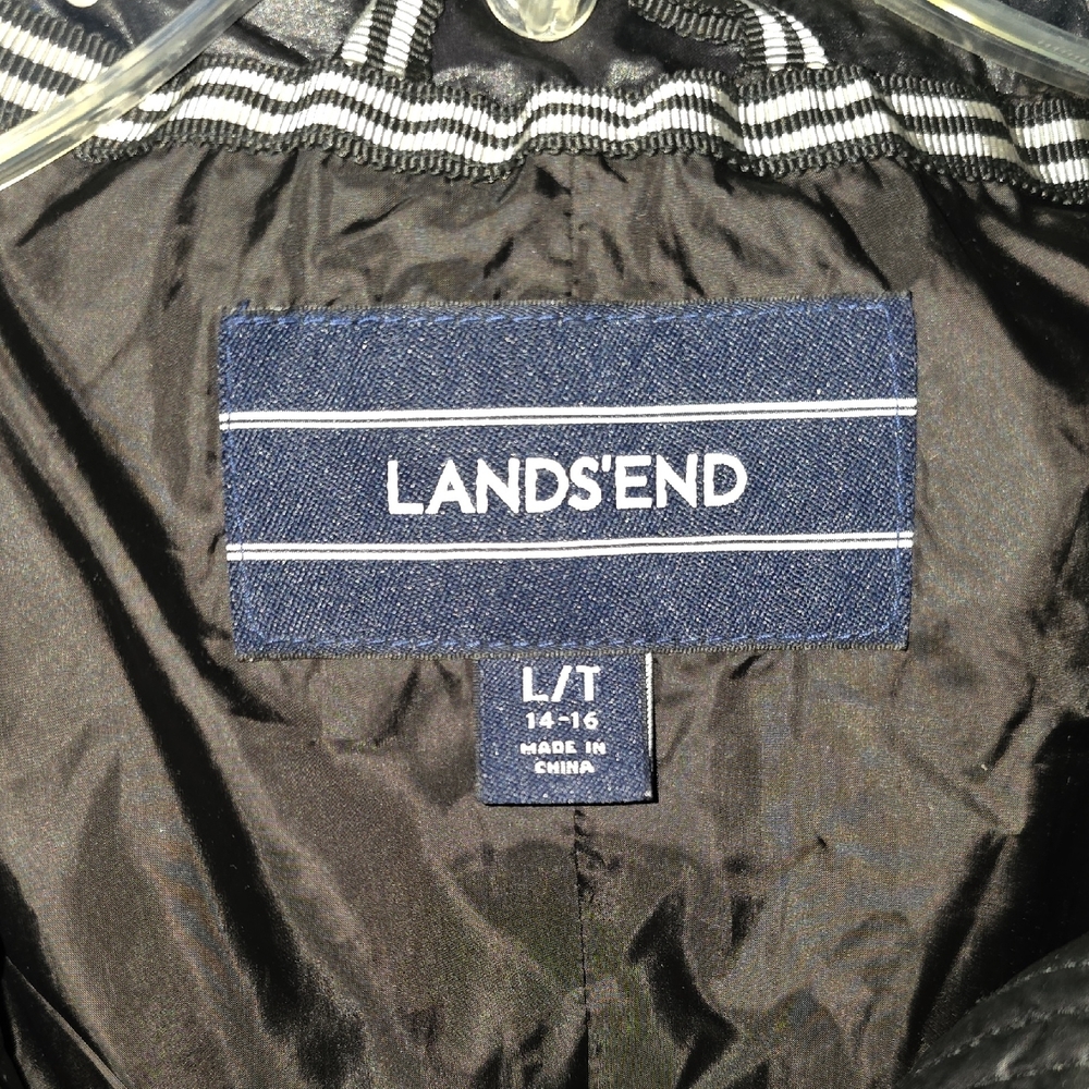 Lands' End Women's Dark Puffer Jacket - Picture 2 of 6